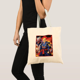 Tote Bag Epic Trump Samurai Anime