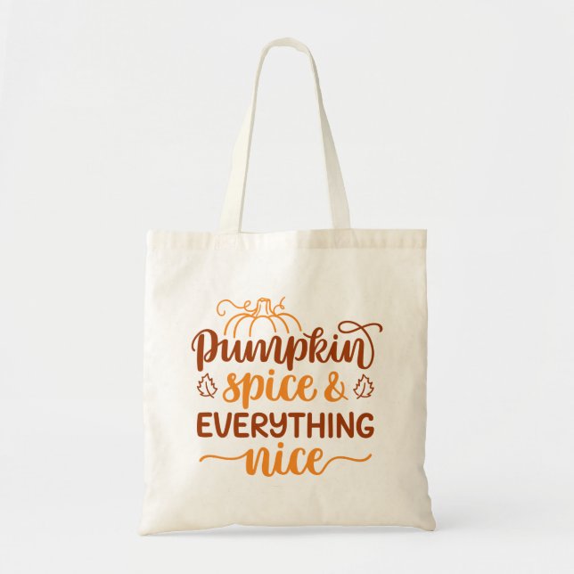 Tote Bag Épice citrouille & Tout Nice (Devant)