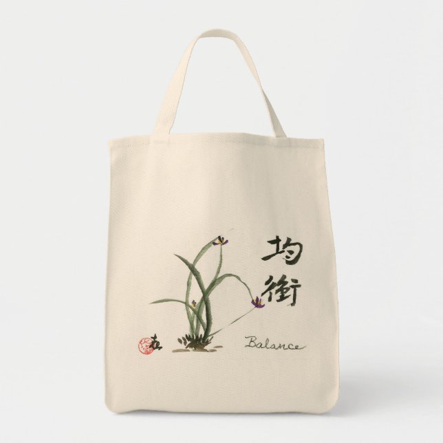 Tote Bag Épicerie de "équilibre" (Devant)