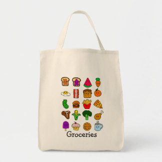 Tote Bag Épicerie de nourriture de Kawaii