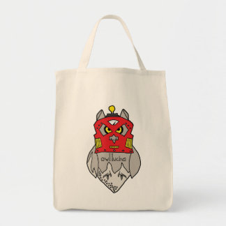 Tote Bag Épicerie Fourre-tout de robot de Lucha de hibou