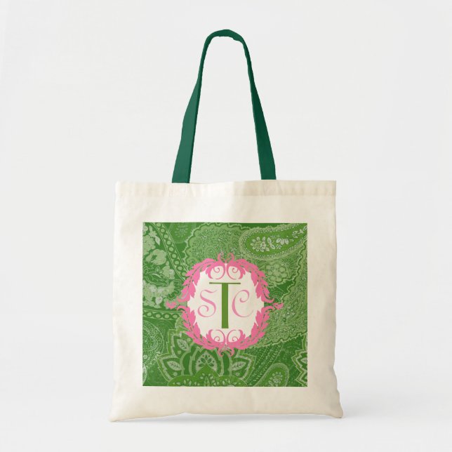 Tote Bag Épicerie Fourre-tout, monogramme personnalisable (Devant)