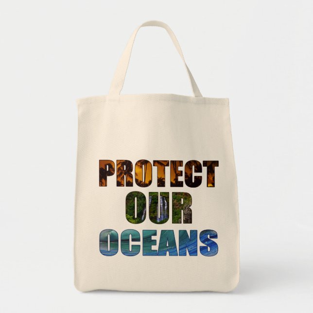 Tote Bag Épicerie hawaïenne Fourre-tout "protégez nos (Devant)