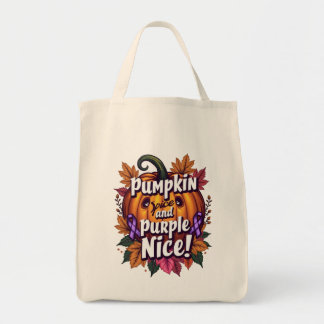 Tote Bag Épices citrouilles et pourpre Nice : Funny Fall Aw