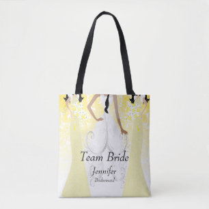 Tote Bag Épouse d'équipe en jaune