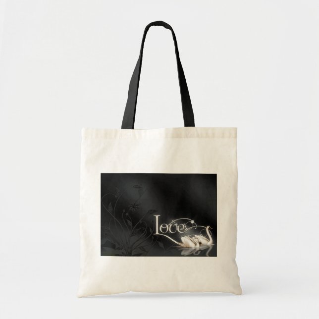 Tote Bag Épouser de cygnes d'amour (Devant)