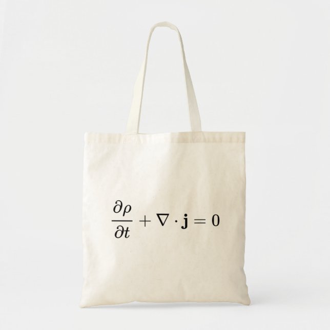 Tote Bag équation de continuité, tous les champs de physiqu (Devant)