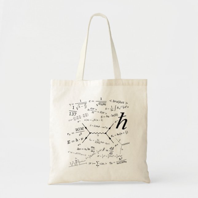 Tote Bag Équations et formules de physique (Devant)
