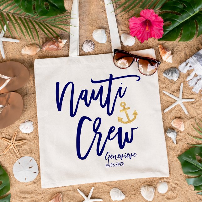 Tote Bag Équipage Marin | Demoiselle d'Honneur Nautique (Créateur téléchargé)