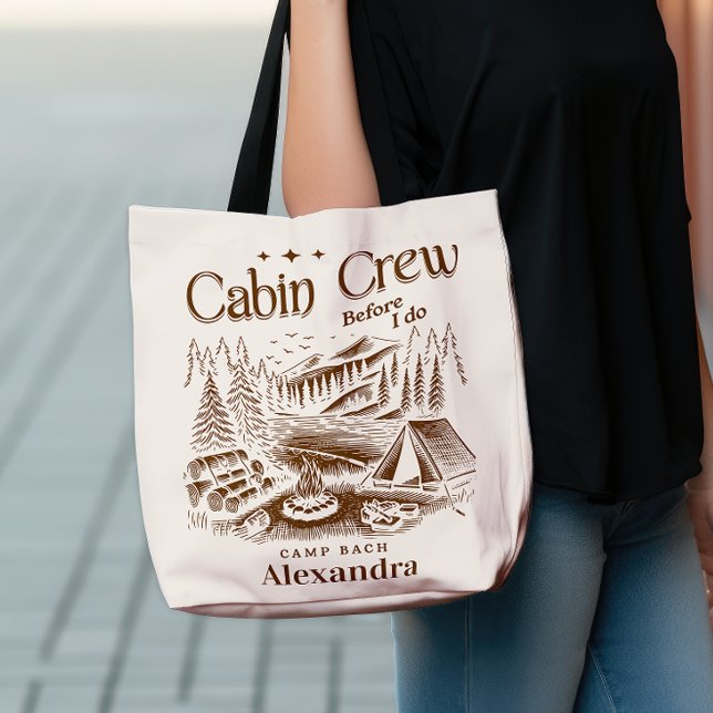 Tote Bag Équipe Cabine de camp avant bachelorette (Créateur téléchargé)