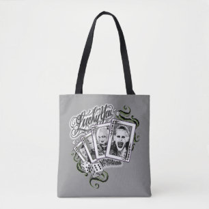 Tote Bag Équipe de suicide   Cartes de lecture "Lucky You"