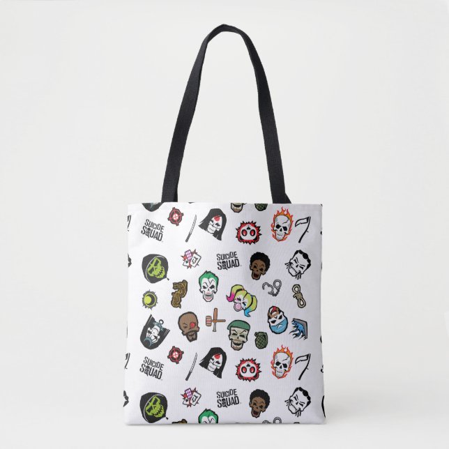 Tote Bag Équipe de suicide | Emoji Motif de l'équipe de sui (Devant)