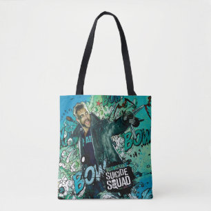 Tote Bag Équipe de suicide Graffiti de caractères Boomera