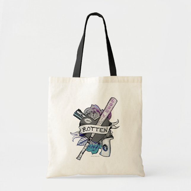 Tote Bag Équipe de suicide | Harley Quinn "Rotten" Tattoo A (Devant)