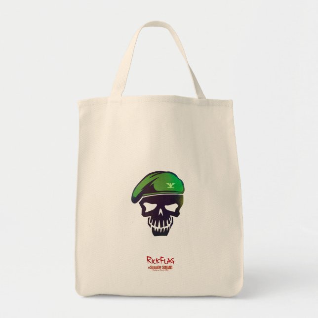 Tote Bag Équipe de suicide | Icône Tête de drapeau de raque (Devant)