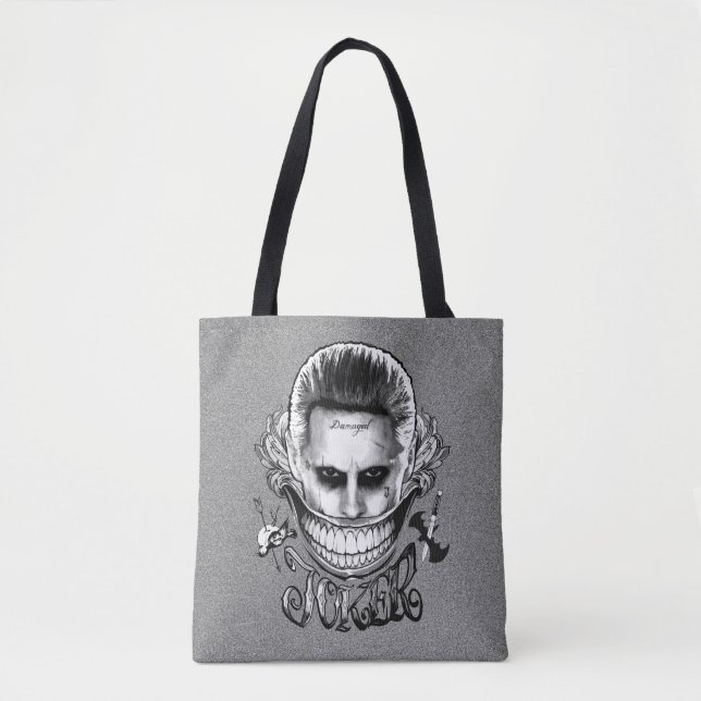 Tote Bag Équipe de suicide | Joker Smile (Devant)