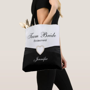 Tote Bag Équipe noire et blanche
