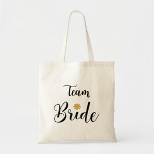Tote Bag Equipe Texte noir Or-Flower-Moderne