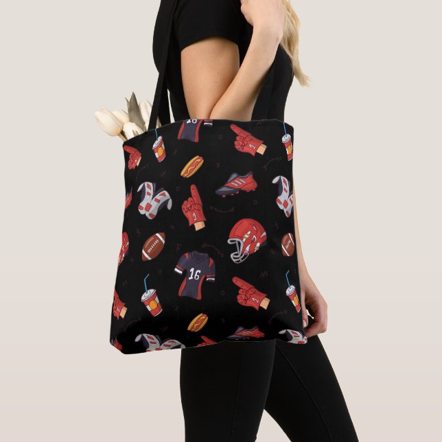 Tote Bag Équipement sportif de football avec Motif alimenta (De près)