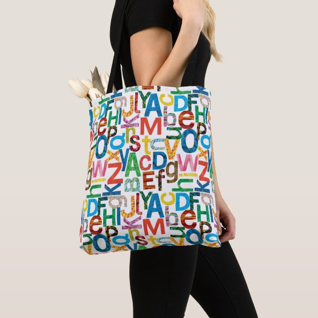Tote Bag Eric Carle | Lettres Motifs alphabétiques (De près)