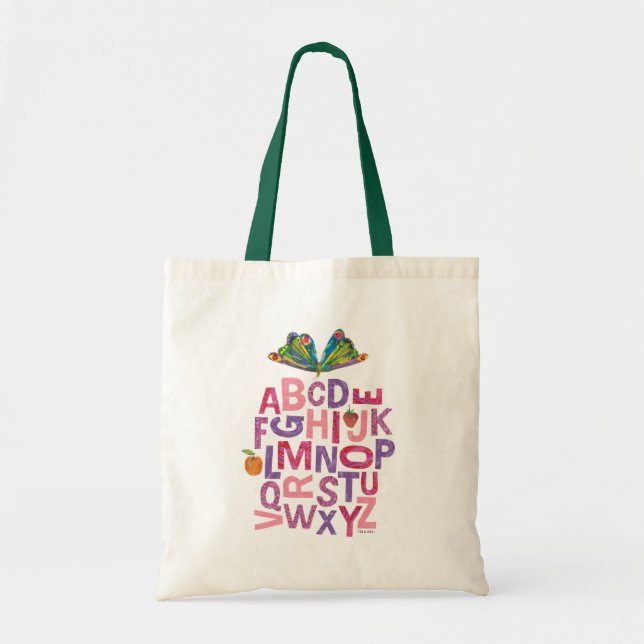 Tote Bag Eric Carle | Motif de papillon alphabet (Devant)