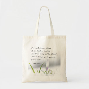 Tote Bag Esaïe 43:18 Je fais une NOUVELLE chose Bible Verse