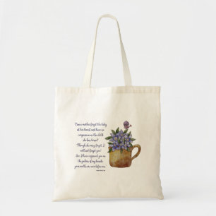 Tote Bag Ésaïe 49 Bible Écriture Verse Oubliez-Moi Nots