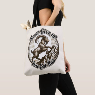 Tote Bag Escalade Capricorne de chèvre de montagne ne jamai