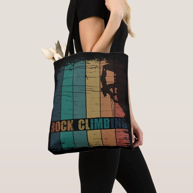 Tote Bag Escalade rock grimpeur vintage (De près)