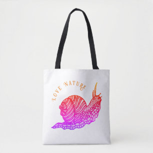 Tote Bag Escargot dans le style graphique