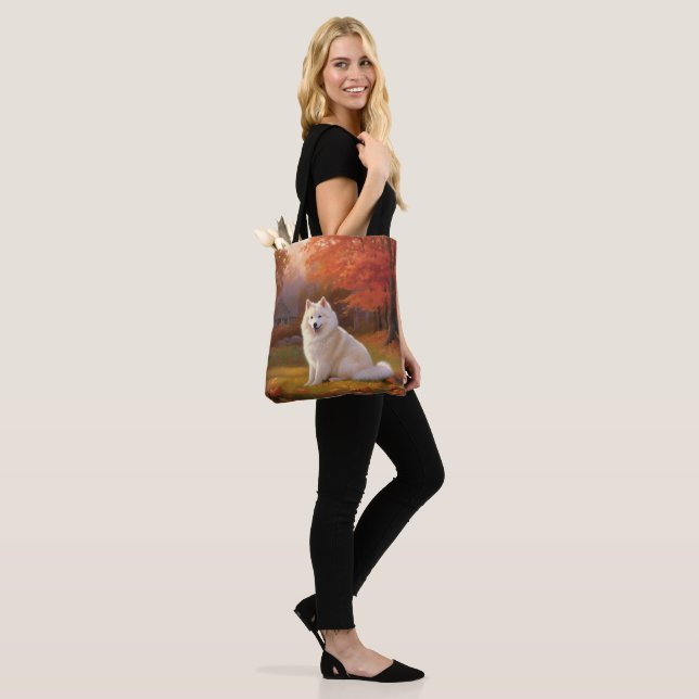 Tote Bag Eskimo américain en automne Leaves automne inspiré (Sur le modèle)