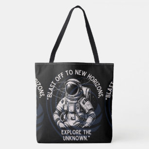 TOTE BAG ESPACE, ASTRONAUT, OVNI, ROCKETSHIPS, UNIVERS