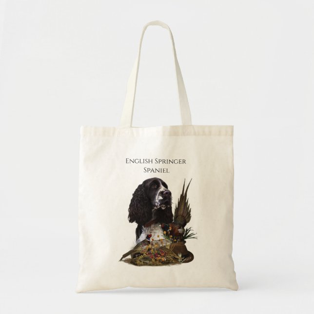 Tote Bag Espagnol Springer anglais avec faisan (Devant)