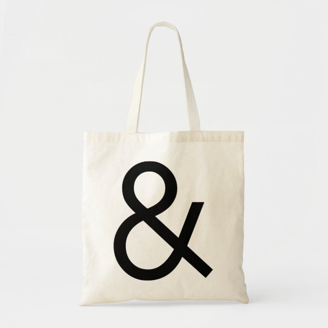 Tote Bag Esperluète - noir (Devant)