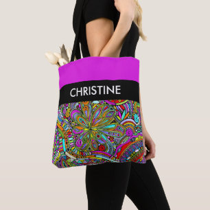 Tote Bag Esquisse Imaginaire Art - Fleurs Abstraites 1