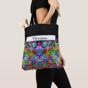 Tote Bag Esquisse Imaginaire Art - Neon Abstrait Maj 3