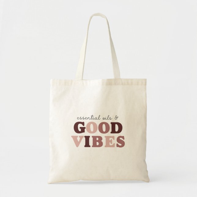 Tote Bag Essential Oils and Good Vibes (Devant)