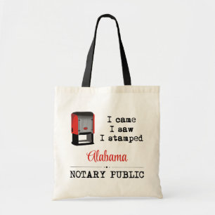 Tote Bag Est Venu Voir Stampé Notaire Public Alabama