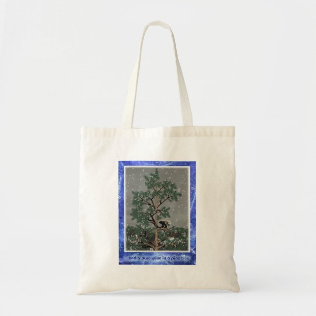 Tote Bag Et Une Porcupine Dans Un Pin Tree (Devant)