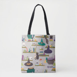 Tote Bag Étagères à spellcaster Halloween sorcière