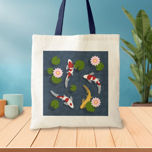 Tote Bag Étang japonais de poissons Koi