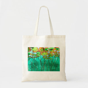Tote Bag étang vert serein avec lilypads