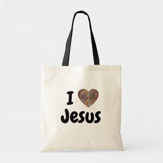Tote Bag Étape "I love Jesus". (Devant)