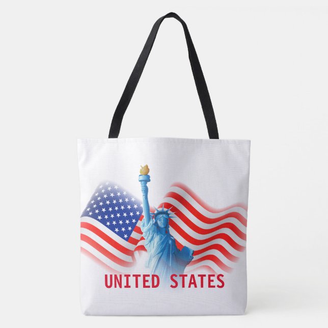 Tote Bag États-Unis Statue Of Liberty All-Over-Print (Devant)