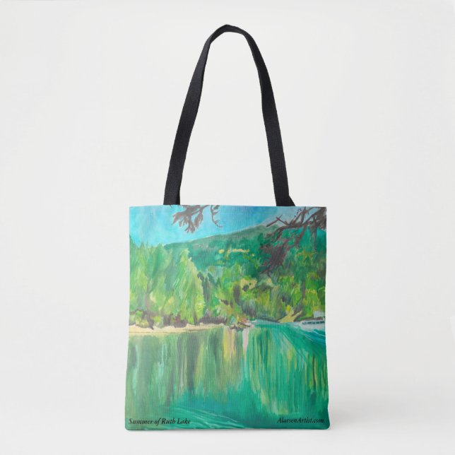 Tote Bag "Été de lac ruth" par Larsen ambre (Devant)