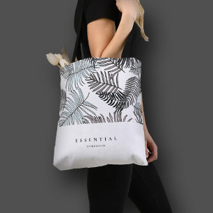 Tote Bag Été moderne Sombre Tropical Minimaliste