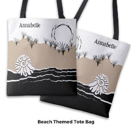 Tote Bag Été Sunset Dune Sable Sea Nom de la coque