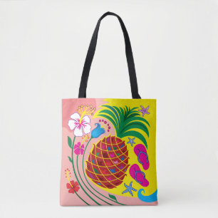 Tote Bag Été Tropical à l'Ananas