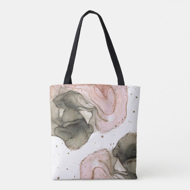 Tote Bag Ethereal Moody Black Gold Inky Imaginaire Glam (Dos)