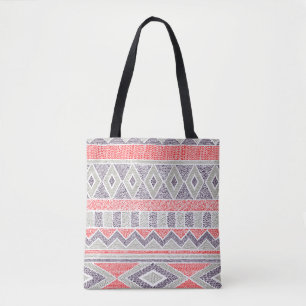 Tote Bag Ethnic Striped Tribal : Vintage artisanal